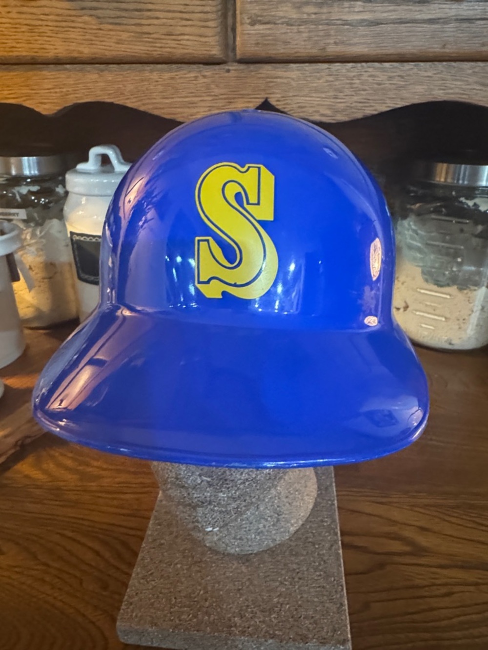Seattle Mariners Full size batting helmet replica collectible with Yellow 'S'
